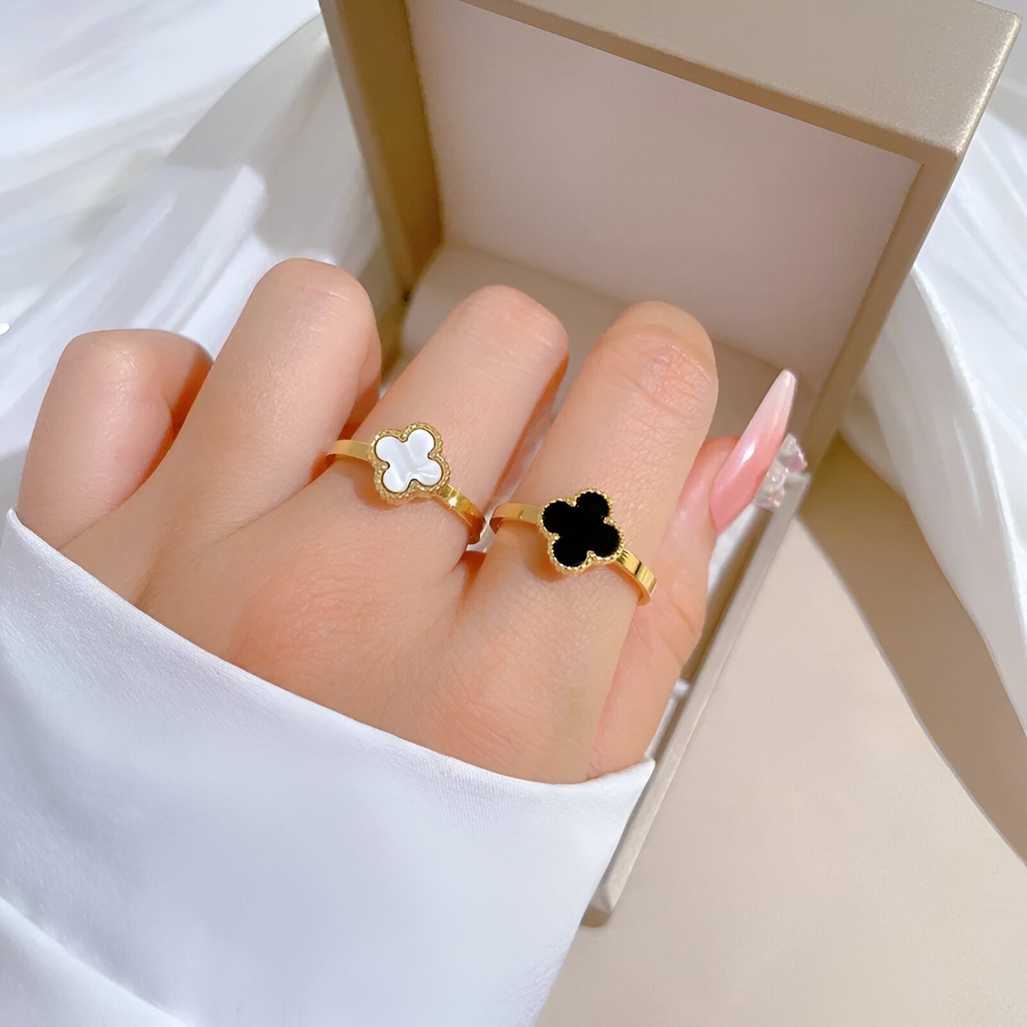 CLOVER 18K GOLD PLATED RING