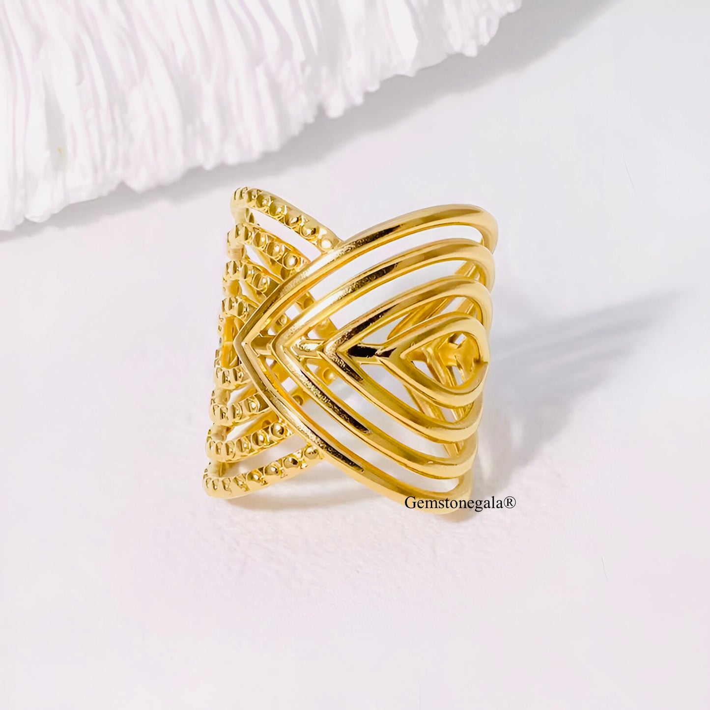 LYRA 18K GOLD PLATED RING