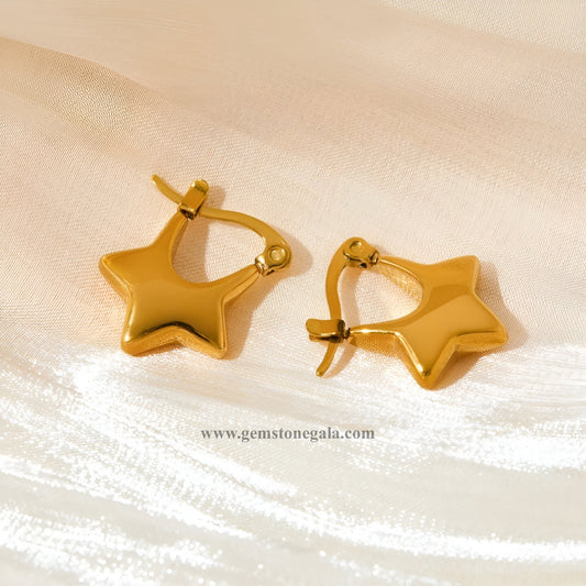 Starry earrings -18k Gold Plated