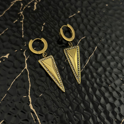 Nova Prism Earrings -18k Gold Plated