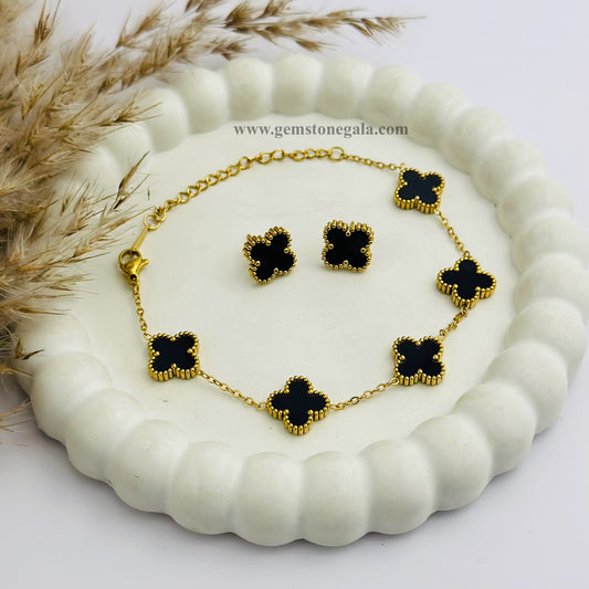 Clover combo ( Earrings + Bracelet )