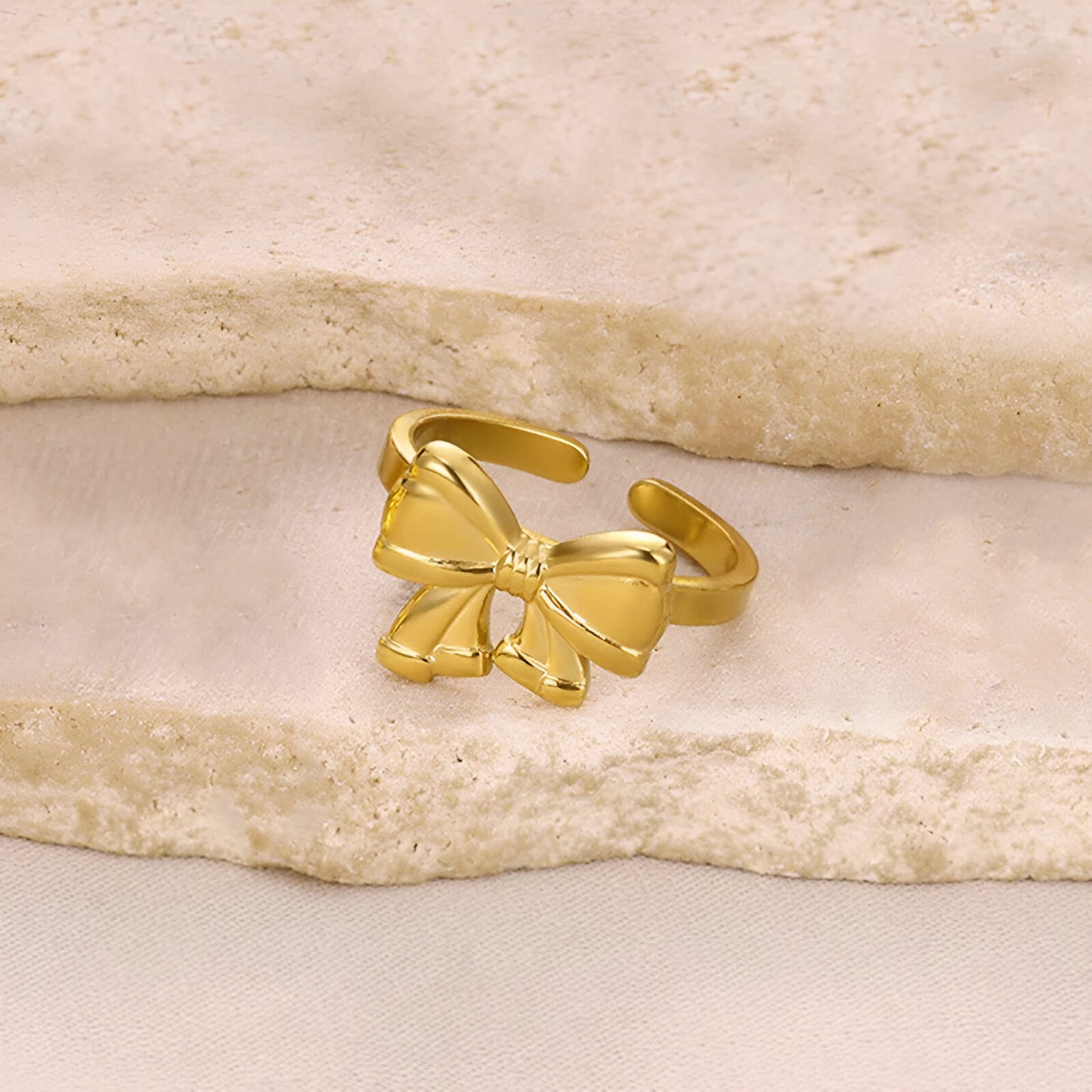 GOLDEN BOW 18K GOLD PLATED RING