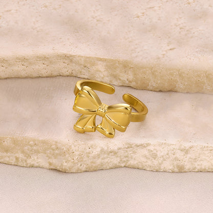 GOLDEN BOW 18K GOLD PLATED RING