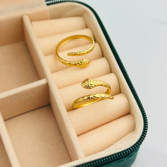 SNAKE 18K GOLD PLATED RING