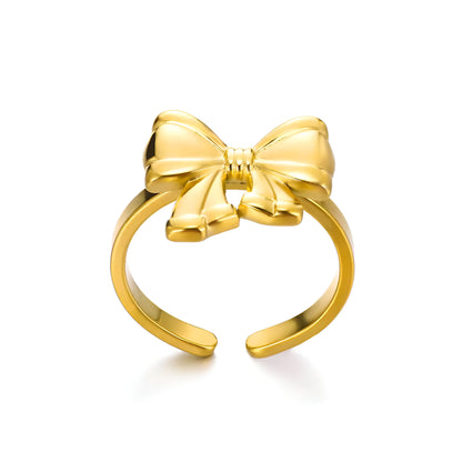 GOLDEN BOW 18K GOLD PLATED RING