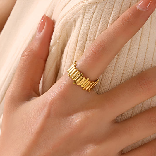 NEXLINE 18K GOLD PLATED RING