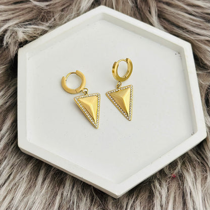 Nova Prism Earrings -18k Gold Plated