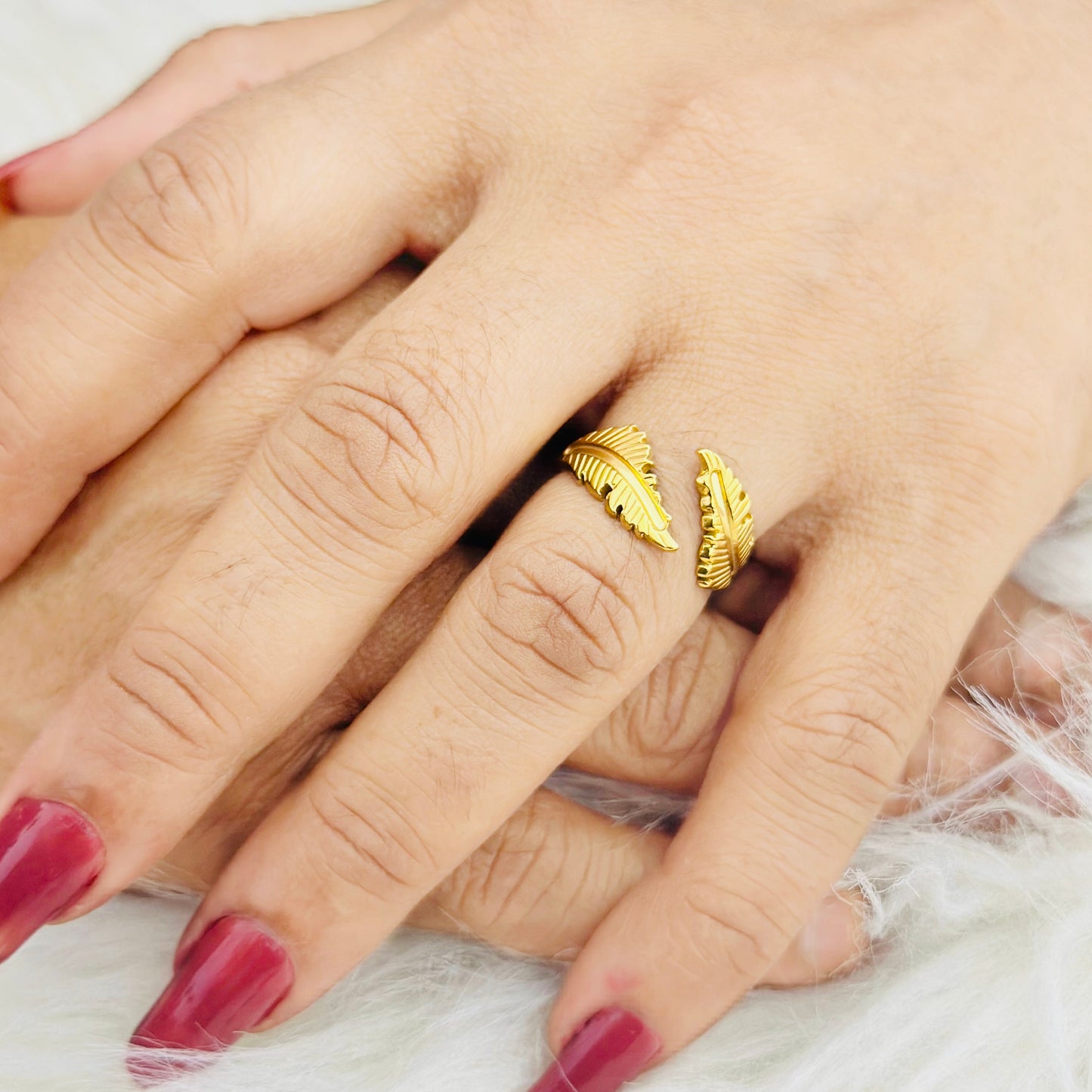 GOLDEN FERN 18K GOLD PLATED RING