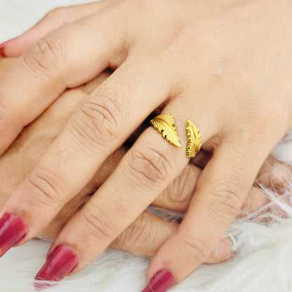 GOLDEN FERN 18K GOLD PLATED RING