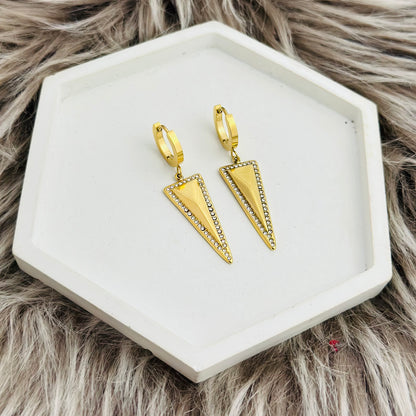 Nova Prism Earrings -18k Gold Plated