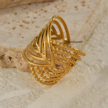 LYRA 18K GOLD PLATED RING