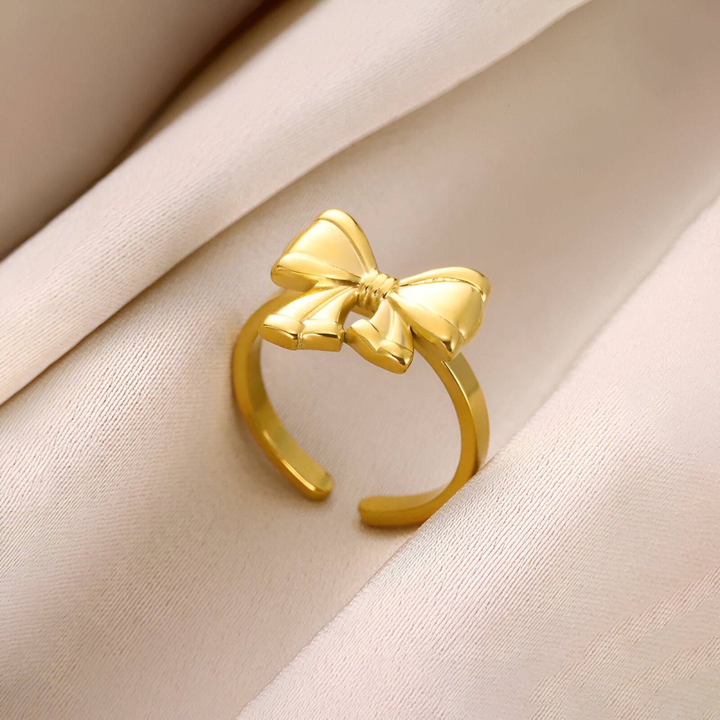 GOLDEN BOW 18K GOLD PLATED RING