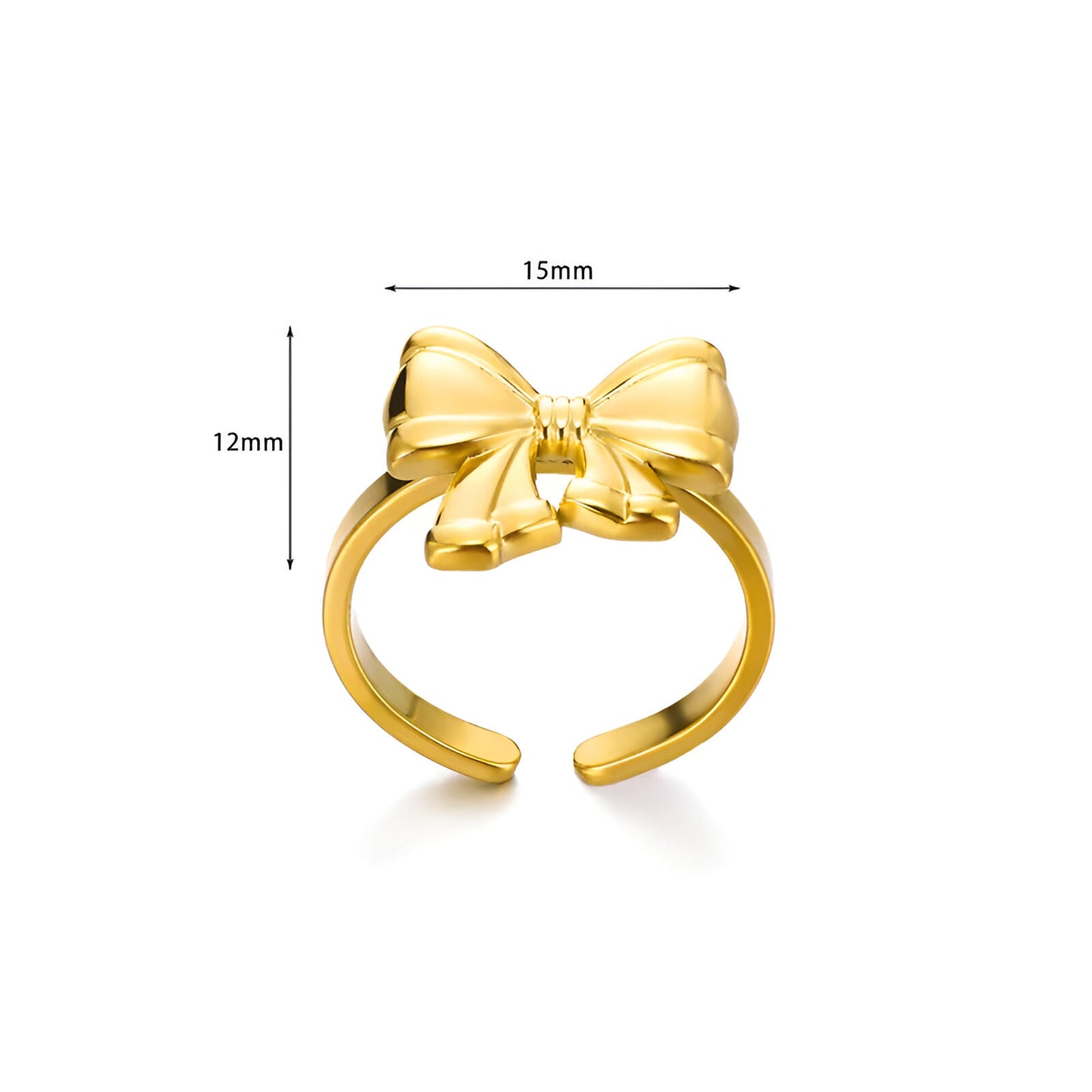 GOLDEN BOW 18K GOLD PLATED RING