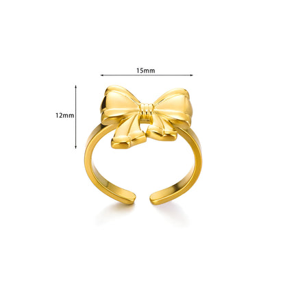 GOLDEN BOW 18K GOLD PLATED RING
