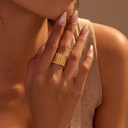NYX 18K GOLD PLATED RING