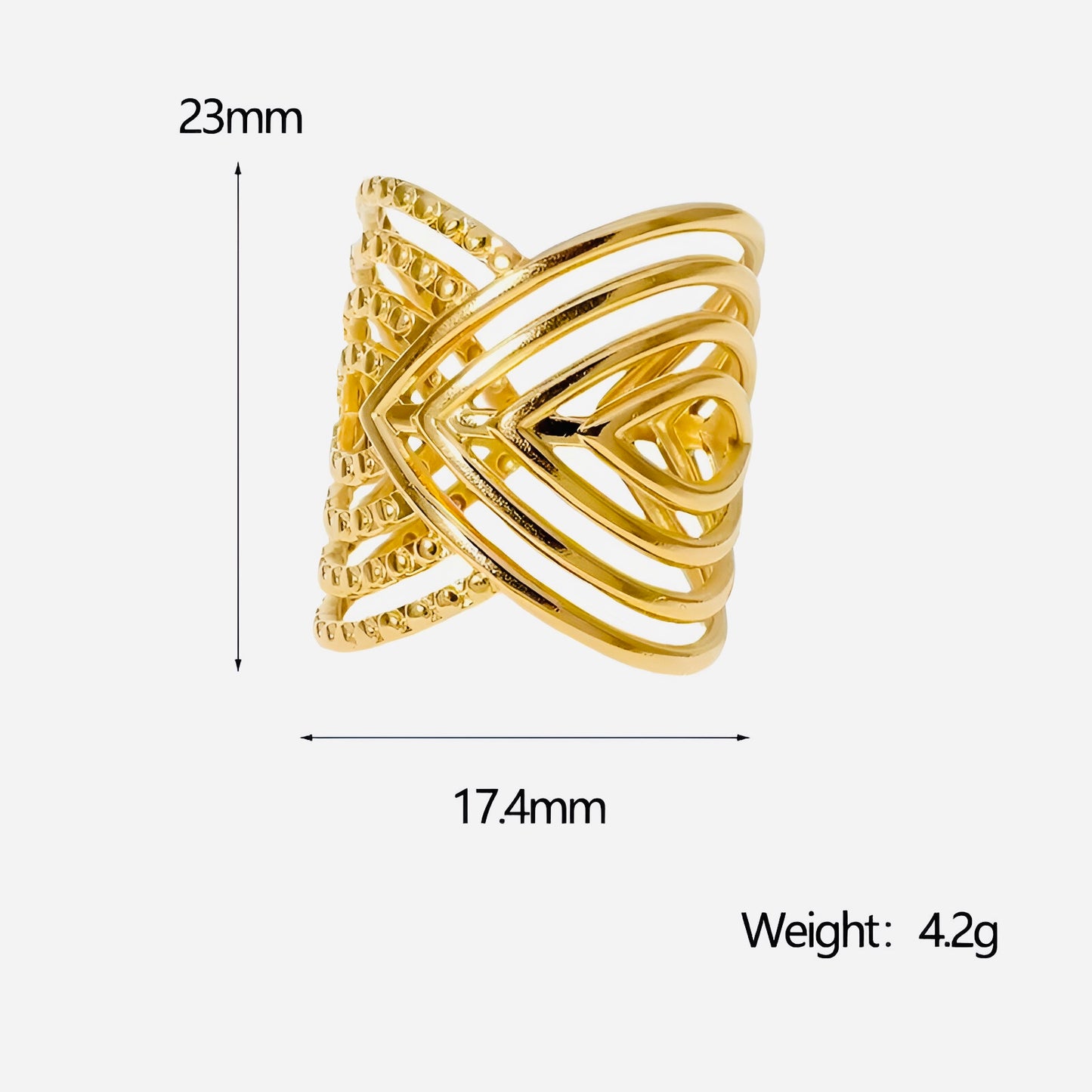 LYRA 18K GOLD PLATED RING