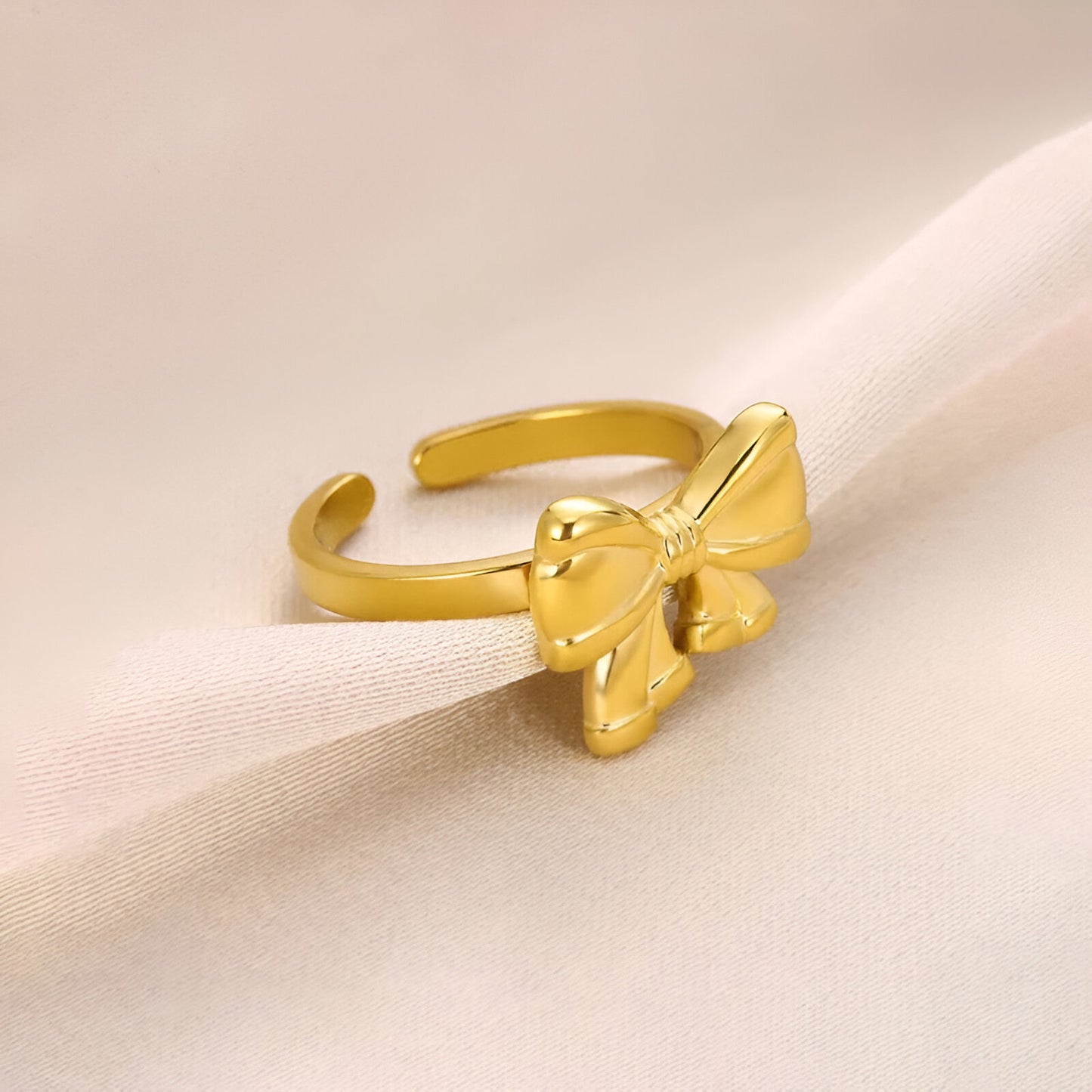 GOLDEN BOW 18K GOLD PLATED RING