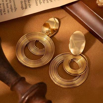 Solara Swirls Earrings -18k Gold Plated