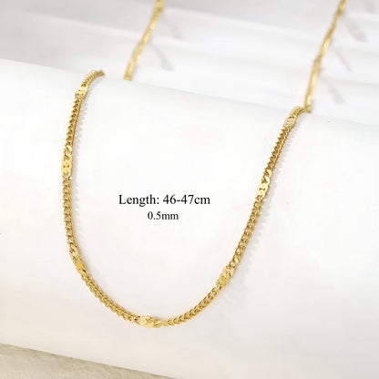 Solara Sleek Chain -18k Gold Plated