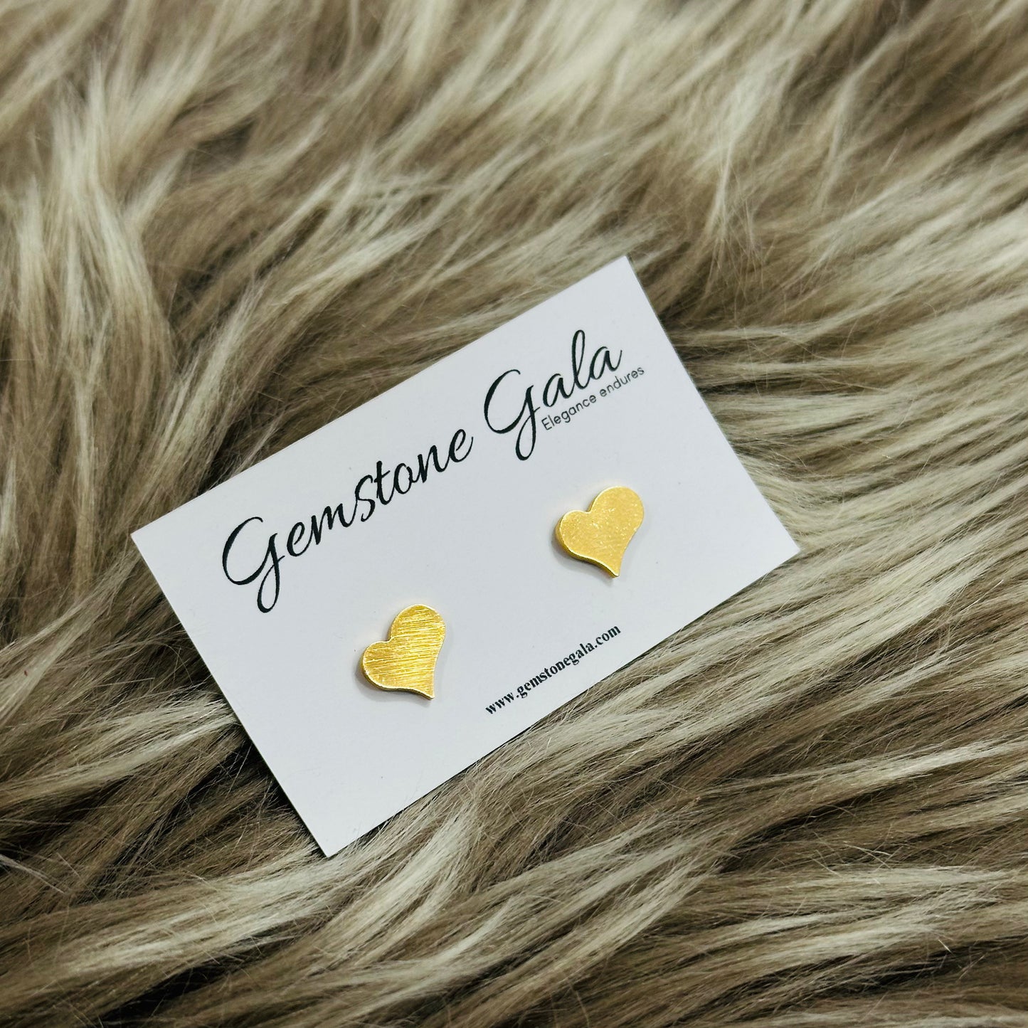 Golden Heart Stud -18k Gold Plated