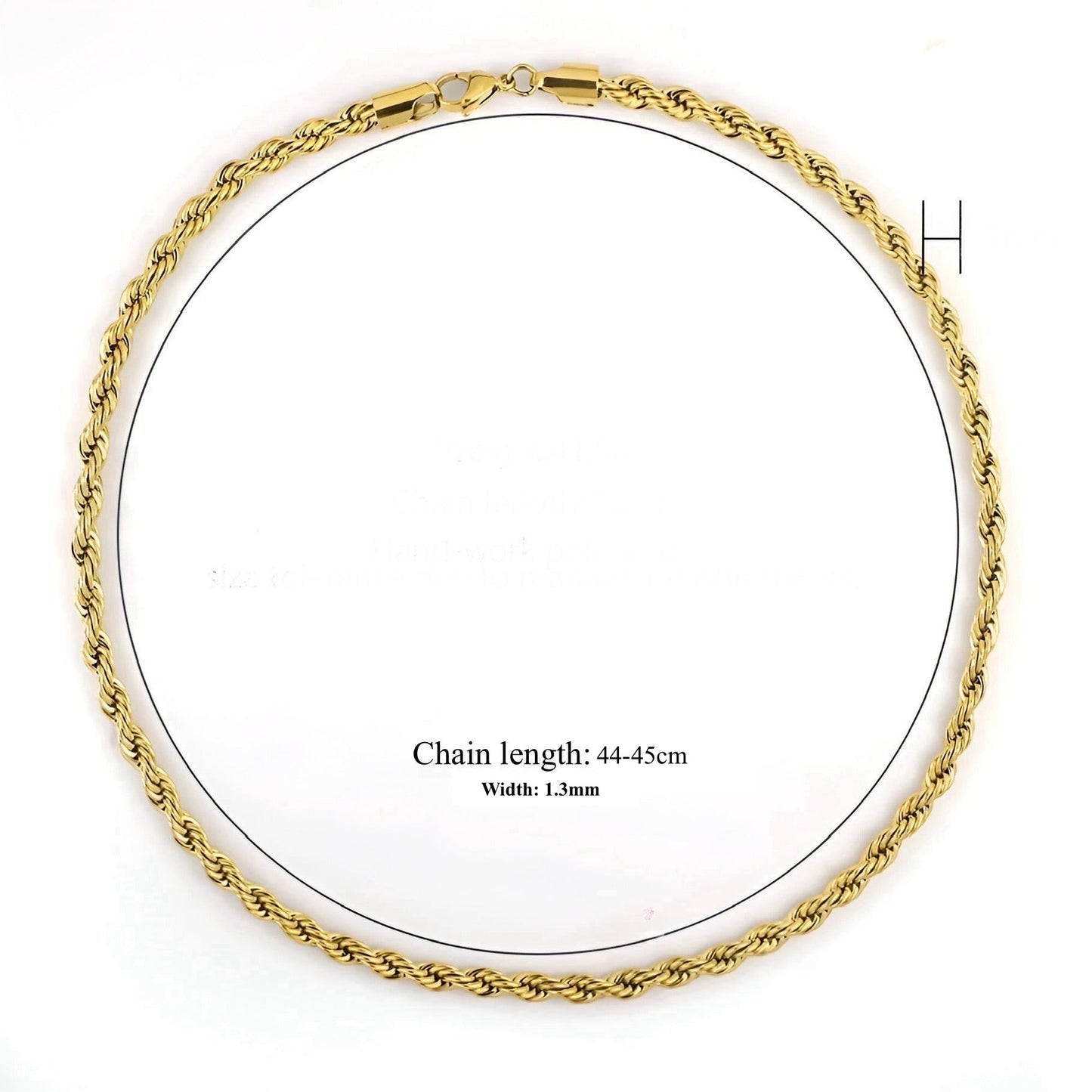 Rope design chain -18k Gold Plated