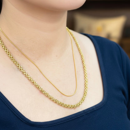 Roisin Double-Layer Necklace -18k Gold Plated